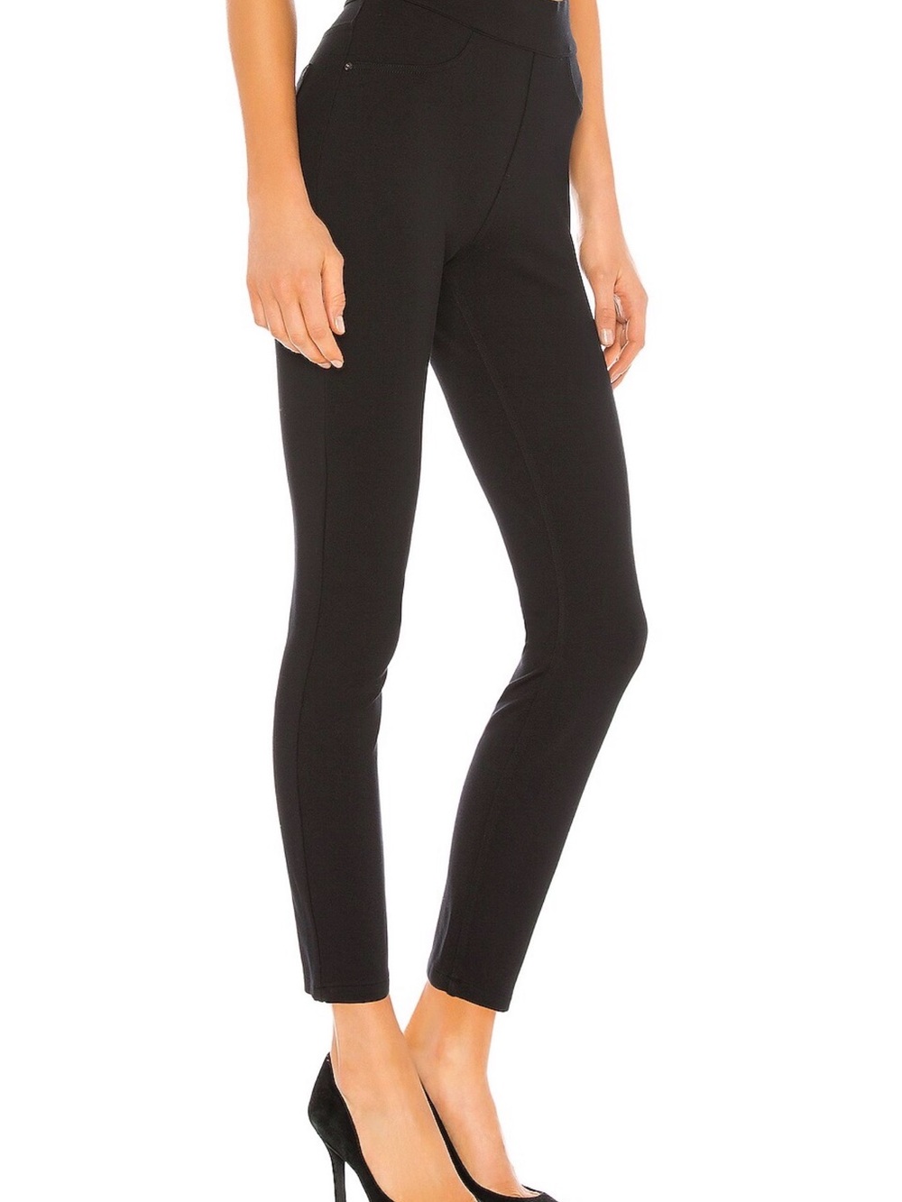 SPANX Supersmooth PerfectFit Ponte Zip Leggings Black XL